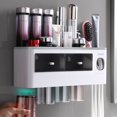 thumbnail image 4 of Estante para Baño con Dispensador Automático de Pasta de Dientes, Portacepillos de Dientes Invertido con Soporte Magnético, con Exprimidor y Repisa para Almacenar Accesorios, 4 of 4