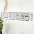 thumbnail image 7 of JONATHAN Y Evelyn Crystal Rectangle 31.75" 4-Light Iron/Crystal Glam Modern LED Vanity Light, Chrome, 7 of 7