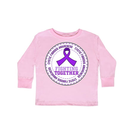 

Inktastic Fighting Together- Cystic Fibrosis Awareness purple ribbon Gift Toddler Boy or Toddler Girl Long Sleeve T-Shirt