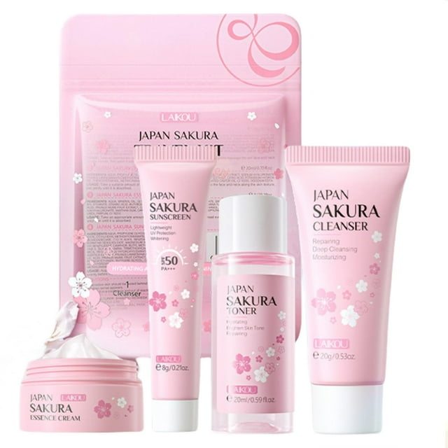 Set de cuidado de la piel, nuevo tamaño de viaje de Irven Sakura para niñas adolescentes