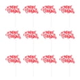 thumbnail image 1 of 12pcs Paper Cake Decor Creative Snow Merry Christmas Letter Cupcake Pick (Red), 1 of 8