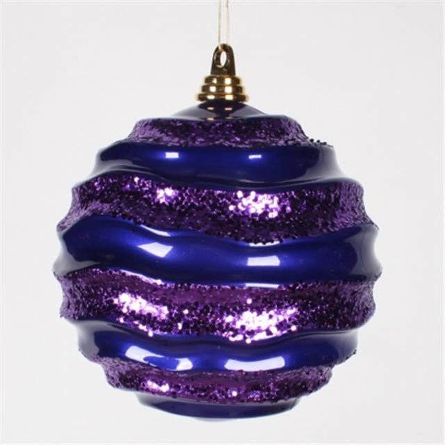 8'' Purple Candy Glitter Wave Ball