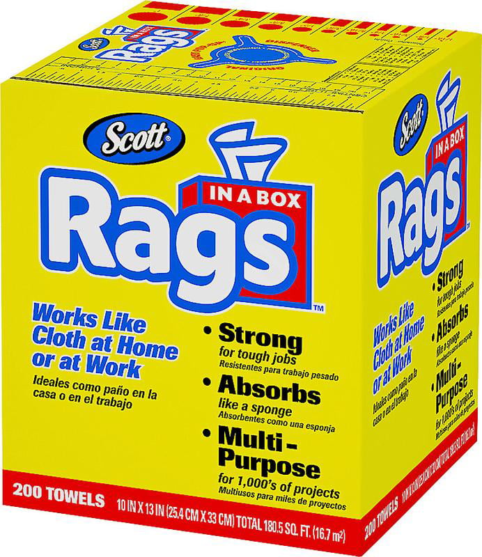 200 Towels KIMBERLY CLARK SCOTT 75260 Rags in a Box White 