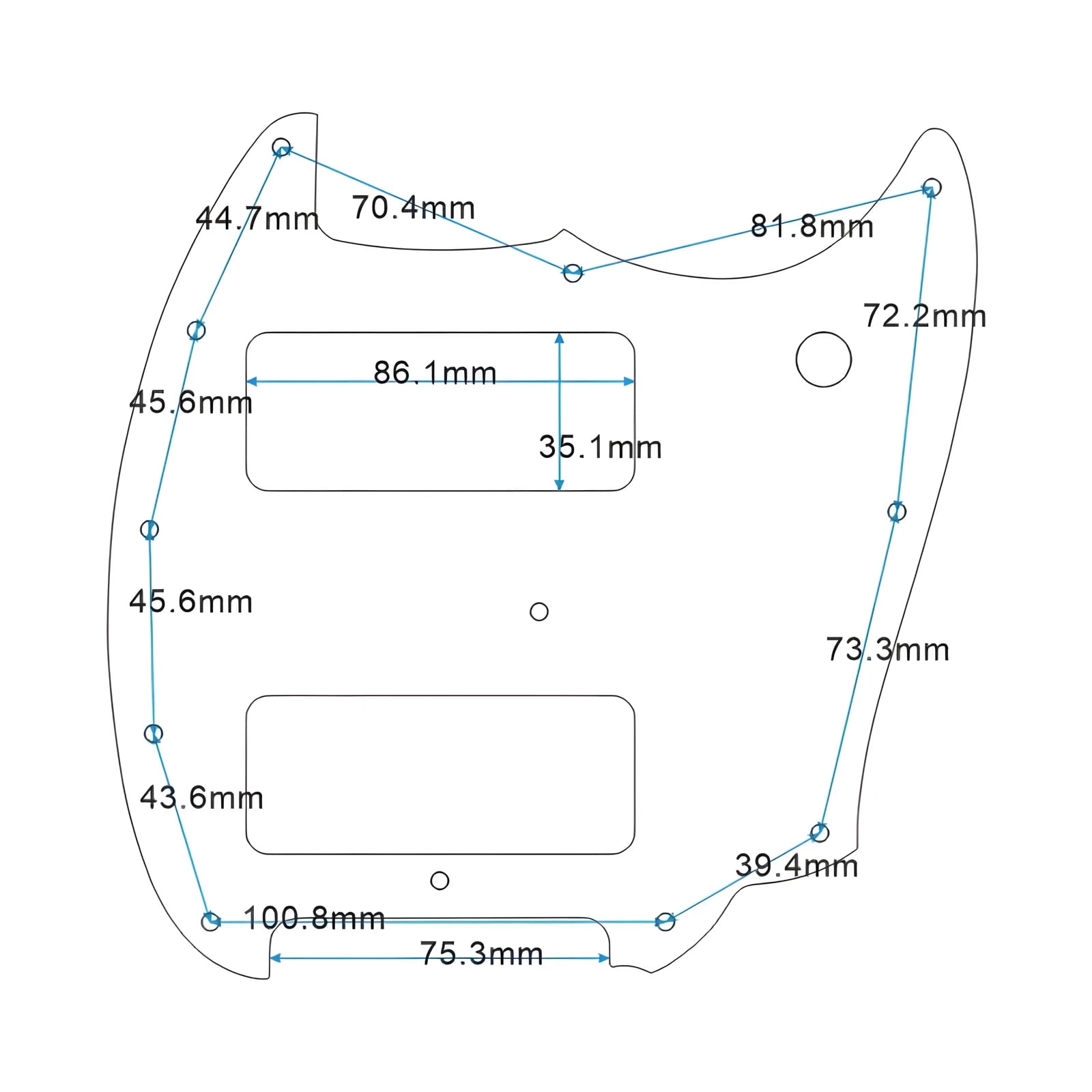 Custom Guitar Pickguard for Fender OffSet Series Mustang Style Electric Guitars Replacement Parts