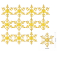 thumbnail image 3 of Christmas Snowflake Decorative Wall Lights 12PC LED Snowflake Shape Lamps for Indoor Living Space Wall Decor (Yellow), 3 of 7