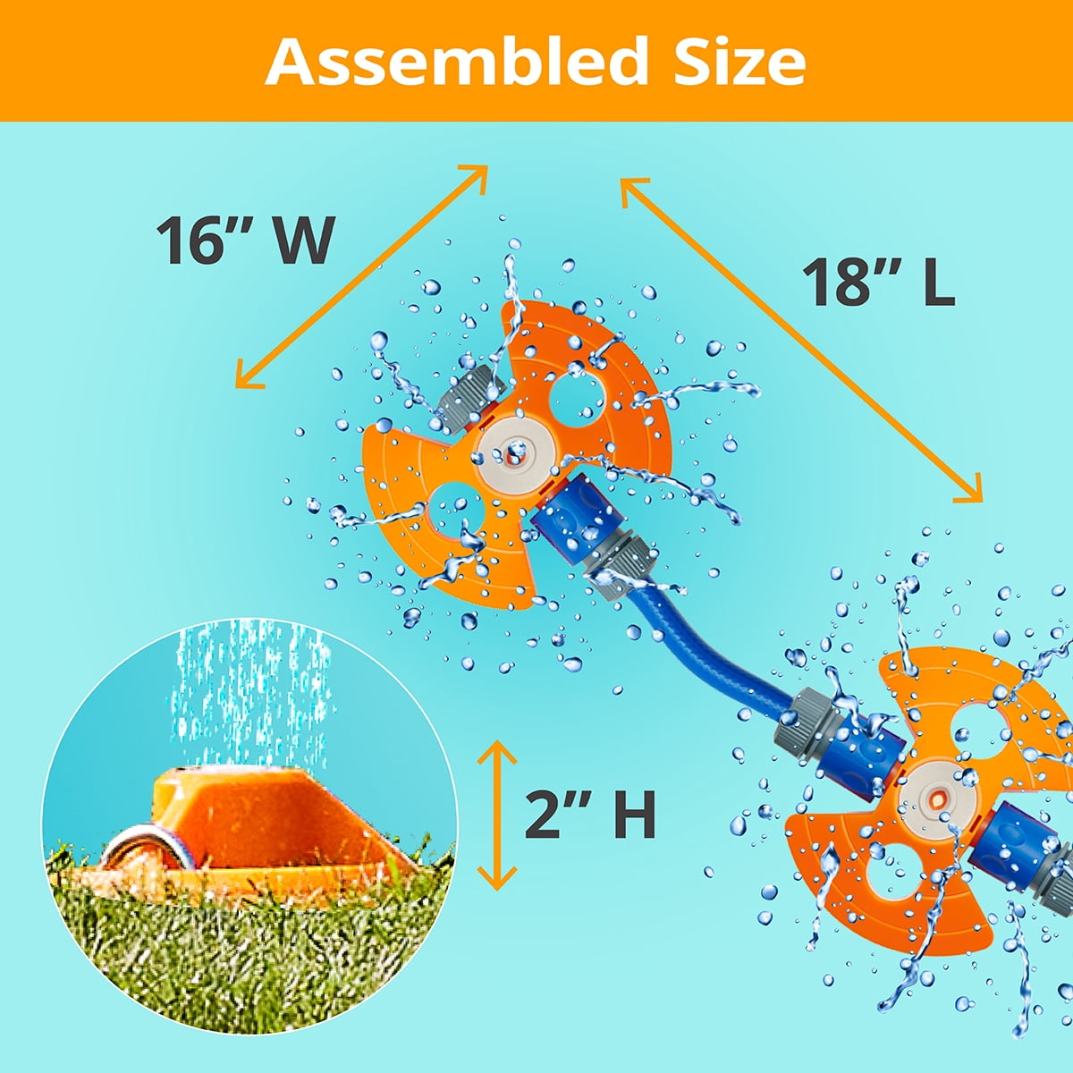 Plum Play Kids Outdoor Water Play Equipment - Outside Water Play Sprinklers, Toddler Outdoor Toys, Sturdy Backyard Activities, Summer Toys for Kids, Fun Games, 3 years and Up (Jet Set)