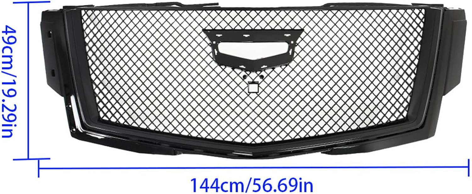 ALL-CARB Front Upper Grille Black Honeycomb Grill Replacement for 2015-2020 Escalade