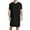 Black, variant on Bjutir Mens T Shirts Thin Long Breathable Nightgown Loose Short Sleeve Skin Friendly Pajamas T Shirt Black