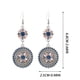 thumbnail image 3 of Pendientes para mujer, regalos para mujer, diseño de flor redonda, estilo bohemio, creativo, vintage, con borlas y gotas de agua talladas, reloj inteligente., 3 of 5
