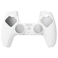 thumbnail image 2 of PlayVital White Pure Series Anti-Slip Silicone Cover Skin for PS5 Controller, Soft Rubber Case for PS5 Wireless Controller with White Thumb Grip Caps, 2 of 8