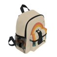 thumbnail image 2 of FORMRS School Backpack with Front Zippered Pocket 12" Student Travel Daypack, Beige Cat Rainbow, 2 of 6