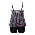 thumbnail image 5 of OVBMPZD Two Piece Tankini Bathing Suits for Women Swim Tankini Top with Shorts Athletic Swimsuits Multicolor S, 5 of 8