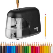 EEEkit Electric Pencil Sharpener - For School and Classroom, Auto-Stop Feature, Ultra-Portable - 4 AA Batteries(Not including) (Black)