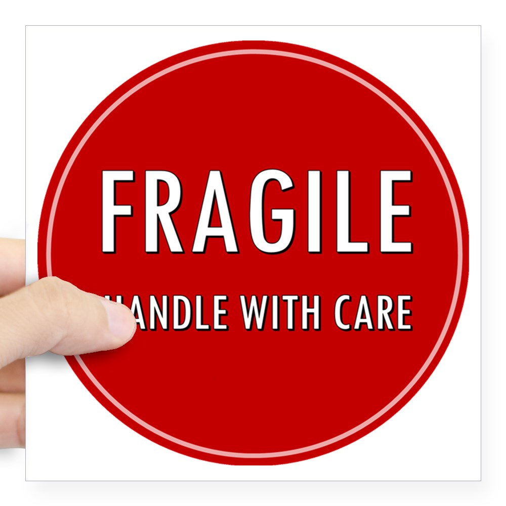 Handle With Care Sticker Embroidery
