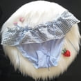 thumbnail image 4 of Gibobby Paquete de Tanga para dama Tangas de encaje para mujer, ropa interior Sexy de Tanga de cintura , bragas transpirables elásticas Hipster, bragas(Azul claro,G), 4 of 5