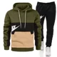 thumbnail image 3 of Nuevos chándales de moda para hombre, sudaderas con capucha, traje de otoño e invierno para hombre, suéter con capucha y pantalones deportivos, conjunto de dos piezas, ropa de hombre de talla grande, 3 of 4