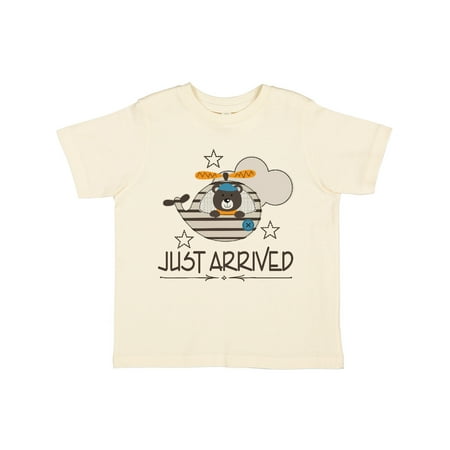 

Inktastic Just Arrived Bear Baby Boy Gift Toddler Boy Girl T-Shirt