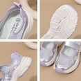 thumbnail image 6 of Girls Sneakers Kids Tennis Shoes with Non-Slip Sole Lightweight Breathable Athletic Sports Running Shoes for Toddler/Little Kid/Big Kid Light Purple 29, 6 of 7