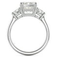 thumbnail image 3 of Empire Jewel 14K Silver Ring for Gifts - Excellent 2 Ct Emerald Cut Lab Created Simulated Diamond Rings - Engagement Rings for Women's - 9th Year Anniversary Gifts for Her - 25th Anniversary Gifts, 3 of 6