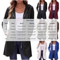 thumbnail image 4 of Cardigan Jacket Women Plus Size Hooded Long Sleeve Solid Color Casual Outdoor Sweatshirt Jacket with Pockets Pullover Cardigan Tops, 4 of 10