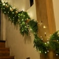 thumbnail image 4 of KOYPTL 6ft Norfolk Pine Garlands with Light, Pre-Lit Christmas Garland,Dense Norfolk Pine Real Touch Greenery Garland for Table, Mantle, Staires, Wall, Indoor/Outdoor Christmas Decorations, 4 of 8