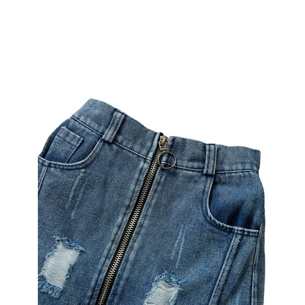 Jean top skirt walmart