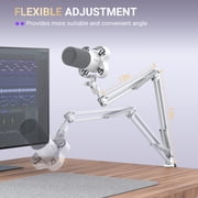 FIFINE K688 Podcast Dynamic Microphone with Boom Arm Stand, XLR USB Studio Microphone Kit for PC Computer, Gaming Mic with Clear Voice, Mute Button, Headphone Jack for Recording, K688CTW