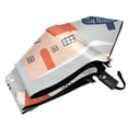 thumbnail image 6 of FORMRS Travel Umbrella Folding Auto Open Close Windproof Rain UV Protection, Gray Cartoon Houses, 6 of 8
