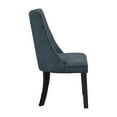 Curated visual reference: Gallery Detail: Blue Textured Fabric Upholstered Side Chairs Set Of 2 Dark