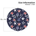 thumbnail image 2 of Honeii Watercolor Stars print Leather Coaster Set of 4, ideal for safeguarding your furniture from drinks spills and effortless cleanup-Round Shape, 2 of 6