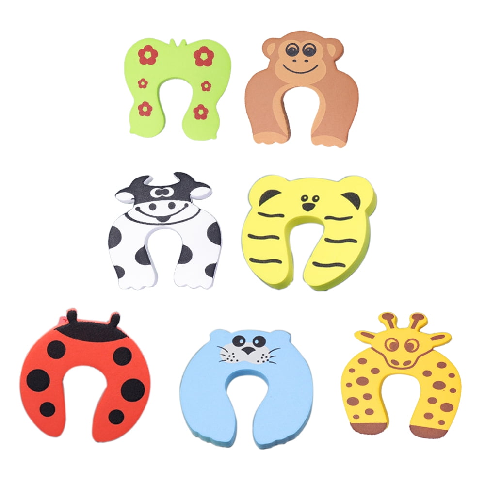 7 Cartoon Safety Door Clips for Children EVA Door Clips for Children