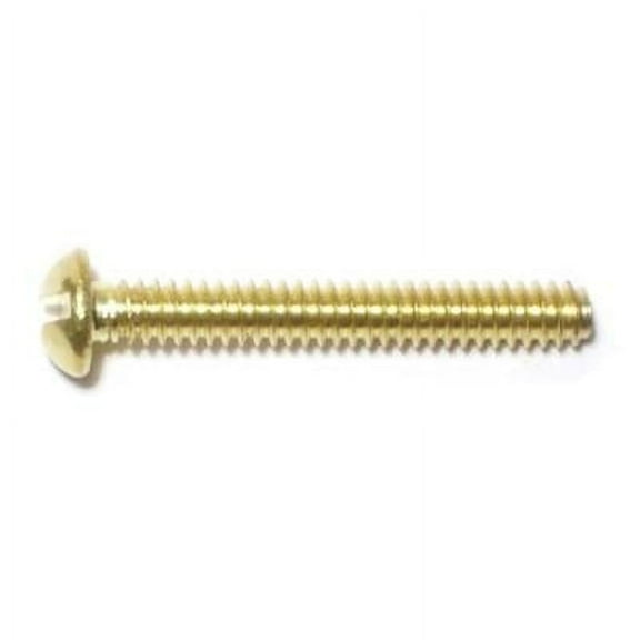 #6-32 x 1" Brass Slotted Round Head Machine Screws MSRB-125 (36 pcs.)