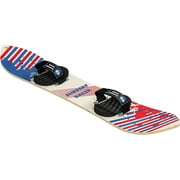 Slippery Racer Kids Hardwood Snowboard with Velcro Binding-110 CM
