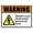Warning Sign 3, variant on Warning Danger Dinosaur Area Keep Out Sign - 8"x12" Aluminum Tin Business Sign
