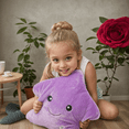 thumbnail image 6 of Rirool 14'' Creative Twinkle Star Glowing LED Night Light Plush Pillows Light up Stuffed Animal Toys Birthday for Toddler Kids(Purple), 6 of 7