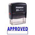 thumbnail image 1 of Printtoo Self Inking APPROVED Rubber Stamp Office Stationary Stamp-Blue, 1 of 1