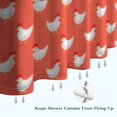 thumbnail image 6 of Red Chicken Pattern Shower Curtain 72"x84" ,Bathroom Decorative Shower Curtains Set with 12 Hooks,Modern Waterproof Washable Shower Curtain, 6 of 6