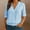 A_ Blue, variant on Olyvenn Womens Long Sleeve Pullover Shirts V Neck Lapel Collar Dressy Tops Business Casual Solid Color Work Trendy Blouses Pink XL