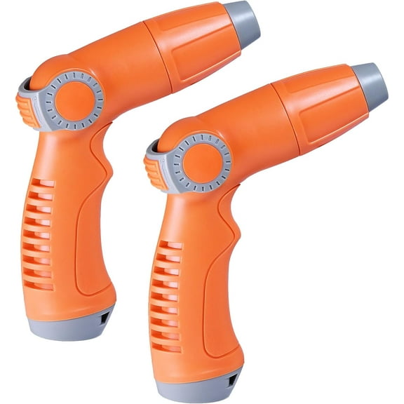 YAMATIC Garden Hose Nozzle, High Pressure Jet, Thumb Control On/Off Valve, ABS Anti-Slip Grip, 2PCS