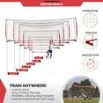 thumbnail image 3 of PowerNet 3x2 Meter Futsal Soccer Goal Portable Bow Style Net and Large Ball Carry Bag Bundle | Quick Setup Ultra Portable | Full Size Framed Soccer Goal | Perfect for Teams and Coaches, 3 of 4