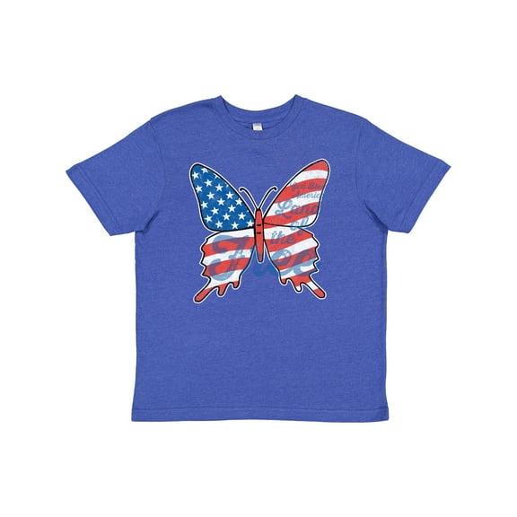 Inktastic Patriotic Butterfly Youth T-Shirt