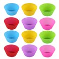 thumbnail image 1 of Silicone Cu Pcsake Liners Reusable Cu Pcsake Muffin Baking Cups High Temp Resistant Food Grade Cake Mold Gift for Baking Enthusiasts, 1 of 8