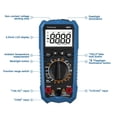thumbnail image 5 of Digital Multimeter Tester,6000 Counts AC/DC Voltage&DC Current Multi Testers Voltmeter Measures Temperature/Resistance/Continuity/Diodes with NCV, 5 of 5