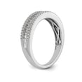thumbnail image 6 of 14K White Gold Ring Band Wedding Diamond Round , Size 6, 6 of 7