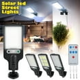thumbnail image 1 of OUSITAID LED Solar Street Light 2.5W Solar Wall Light w/1200mAh Battery IP65 Waterproof Motion Sensor Light 3 Lighting Modes Parking Lot Light w/Remote Control for Garden Deck Yard Garage, 1 of 9