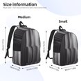 thumbnail image 2 of Easygdp Monochrome Abstract Lines Mochila de Lona Resistente para Laptop, Compatible con Laptops de 15 a 17 pulgadas, Ideal para Escuela, Trabajo y Viajes-Medium, 2 of 5
