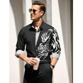 thumbnail image 2 of COOFANDY Men's Business Dress Shirt Long Sleeve Casual Slim Fit Button Down Print Shirt, 2 of 6