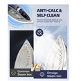 thumbnail image 5 of Steam Iron for clothes - 1750W Clothes Iron with Non-Stick Ceramic Soleplate, Powful Steam, 3-Way Auto-Off, Self-Cleaning, Anti-Calc, 13.52oz Water Tank Ironing Clothes for Home, 5 of 6