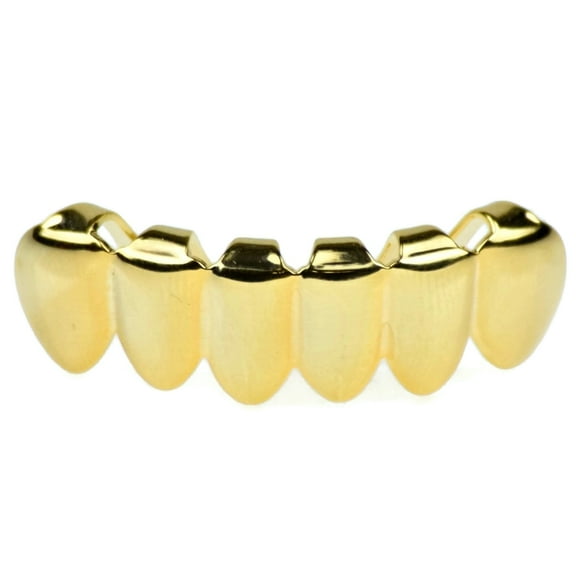 14K Gold Plated Grillz Lower Bottom Plain Teeth Grills