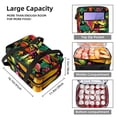 thumbnail image 3 of Mushroom Double Layered Insulated Lunch Bag with Two Compartments, Large Capacity, Hand Carry, 7.1x11.4x16.1 Inches, Refrigerated Meal Bag, 3 of 6